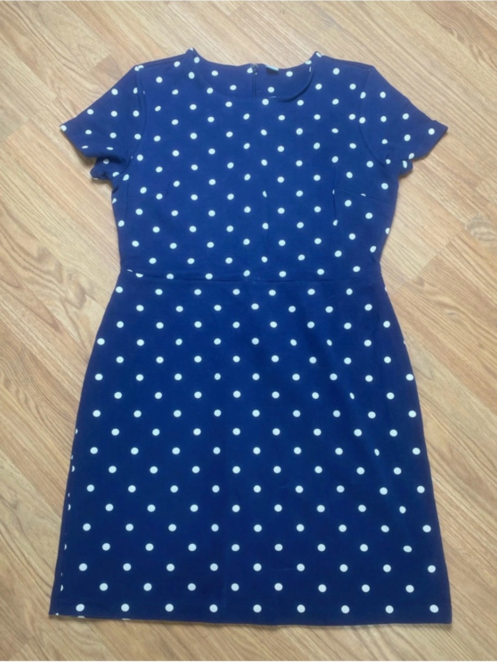 Old Navy Women’s Navy Polka Dot Short Sleeve Dress large EUC
